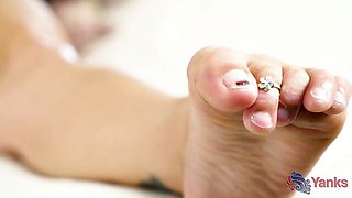 Engaging Annie King at pierced nipples trailer