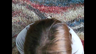 Sweet cock sucking goddess cums with him as she sucks him dry and loves it super sexy she can't get enough