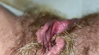 Big Load of Pee From Hairy Pussy