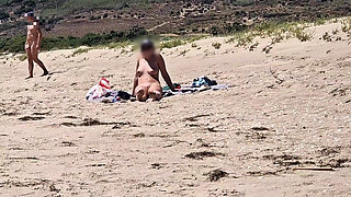 On the Beach a Stranger Masturbates While Looking at Me