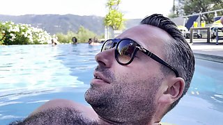 and cigarette in the pool