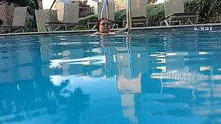 Watch BBW Nurse Vicki Exercise in Pool with Underwater Camera See My