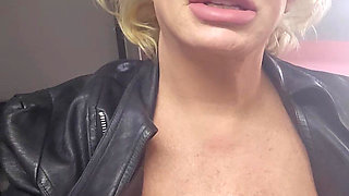 Oiled Bimbo GILF with Glasses