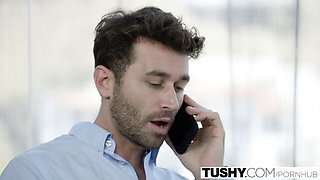 Pornstar trailer with hypnotic James Deen and Abby Cross from Tushy