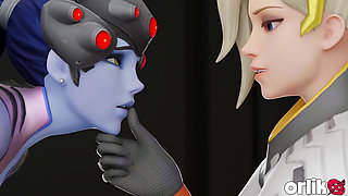 Widowmaker Punished for Cake - Intense BBC Fuck & Creampie - 3D Overwatch Porn