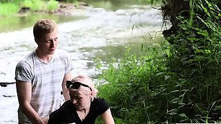 Blonde Teen Amateur Loves Cum in Nature