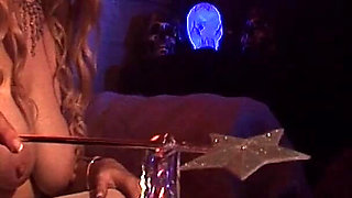 Hard Bitches Scene 4 Blonde MILF in Lingerie Likes Having Three Cocks at Her Disposal