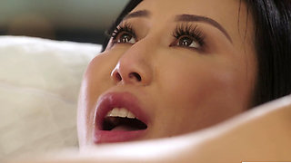 Sensual erotic asian wife anal creampied by step son dick