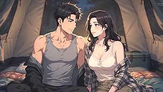 Stepmom and Stepson Too Close to Resist in Tent – Forbidden Hentai Night