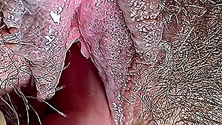 Hot Stepmom Plays with Her Dirty and Hairy Close-up