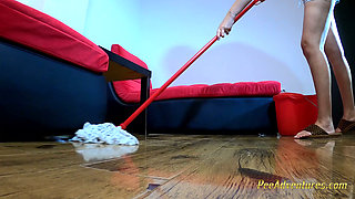 Huge pee on the living room table