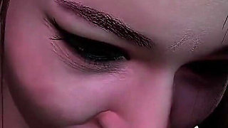 Busty Asian MILF in Tight Leather Gives Blowjob in POV