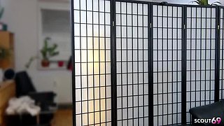 Skinny German Step Sister Caught Masturbating and Seduced by Big Dick Step Brother