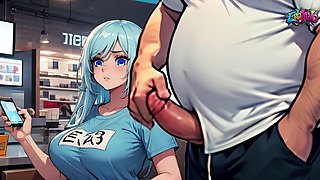 Cartoon fantasies and animated erotica in public situations