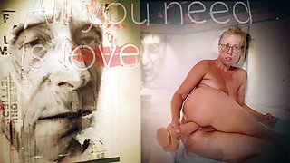 Hot Blonde German MILF TheaRemmel Rides Big Dildo in Anal Art Scene - Homemade Solo Masturbation