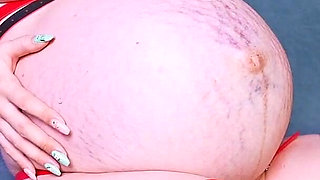 Pregnant Goddess Is Waiting for Her Slave. High Heels