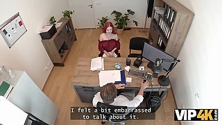 Vip4k. redhead fuckslut Miss Olivia came to suck a dick to open a web cam studio