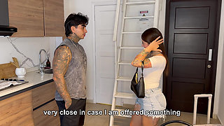 My landlord fucks me before my boyfriend arrives