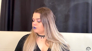 Worship My Smoke: BBW Goddess Puffs Cig & Vape