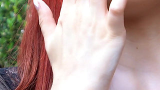 Teasing You While Smoking on Balcony