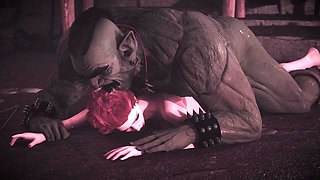 The Orc Monster Fucked a White Elf Girl Hard.