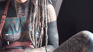 Big Squirt From Tattoo Girl in High Heels - Hard Anal Strech - ATM, Big Dildos, Gape, Prolapse Play