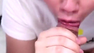 Asian Small Tits Brunette Teen Angelina Mylee POV Hot Blowjob
