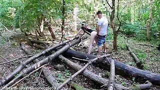 Barely Legal Teen Gets Fucked Hard in the Woods - Outdoor Sex