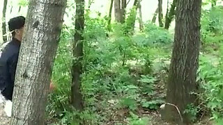 Bad Boy Jerks While Smoking Cigarette in a Forest - Almost Caught - so His Balls Stay Full