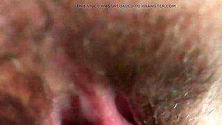Anna Shpilman Huge Cumshot Creampie in Hairy Pussy Close Up
