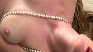 Hot American MILF Strips Naked Plays with Her Trimmed Ginger Pussy