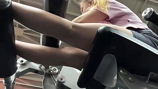 Crazy fucking anal in the public gym