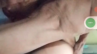 The moment of truth she ask permission to make cum to her wet and tight pussy