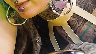 Two Hot Girls in Latex and High Heels Using Big Metal Toy Together, Atp, Anal Gapes, Lesbian