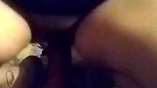 Riding Big Black Dildo