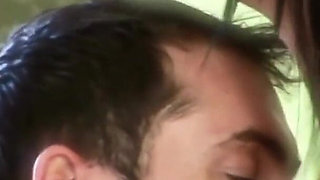 Couple Romantic Sex with a Hot Brunette in Sexy Lingarie