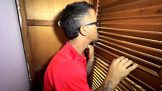 Watching my horny stepdaughter in her closet after getting out of the shower, I catch her secretly fucking her Latino stepbrother.