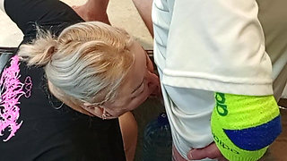 Fucking My Stepmom in the Mouth in the Kitchen and Cumming