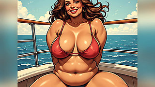 Hot Women Enjoying Yacht Ai Art