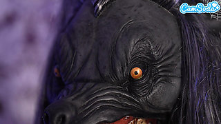 Extra Tiny MILF Was Scared of the Big Bad Wolf, Until His Massive BBC Came Out During Movie Night