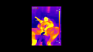 First BBC Sex Machine Fuck: Oiled up BBW Cums Hard on Your Massive Cock, 15 Min Ride and Cum Countdown, POV Thermal