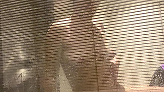 Invisible Cam in the Hotel Bathroom, Watch on the Pregnant Redhead Woman in the Hotel Bathroom with Window