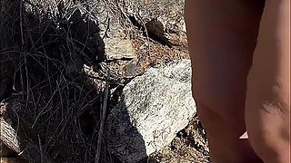 Masturbating My Hairy Pussy While Exploring Nature