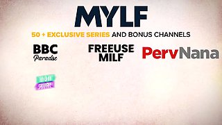 Mylfdom - huge titted mature hoe Becky Bandini gets predominated and spanked by tattooed stud