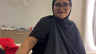 Religious Muslim Stepsister Puts Her Beliefs Aside To Try A Cock