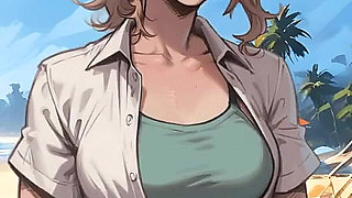 My New Girlfriend [ Taboo Hentai Game ] Ep.24 Day at the Beach with My Two Hot Step Sisters!