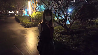 Hs19-a Girl in a School Uniform Was Bound Wander the Streets