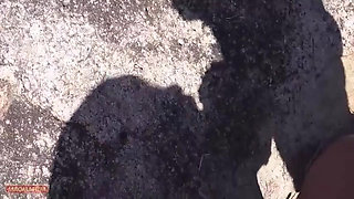 Mexican Woman Is Nibbled by Bodo Outdoors