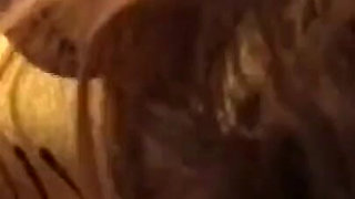 Busty Chubby Masked Mature MILF Fucked and Creampied in Mouth by Two Big Cocks