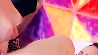 Two Lesbians Cumming Rubbing Against Each Other. on the Scissors